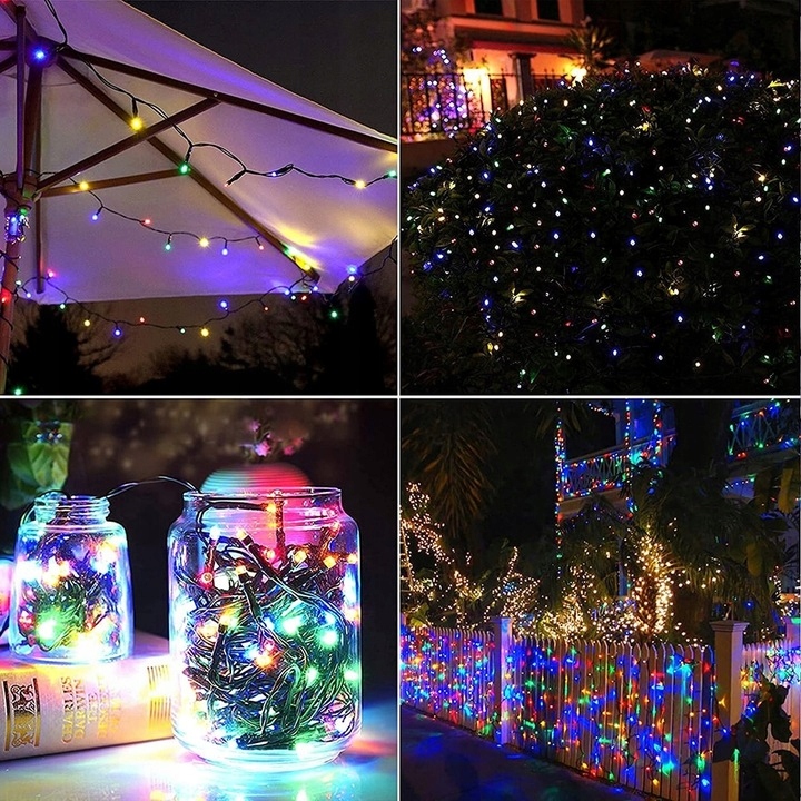 LAMPKI CHOINKOWE 1000LED ZEWNĘTRZNE 10M ŚWIATEŁKA KOLOROWE MULTI GĘSTE