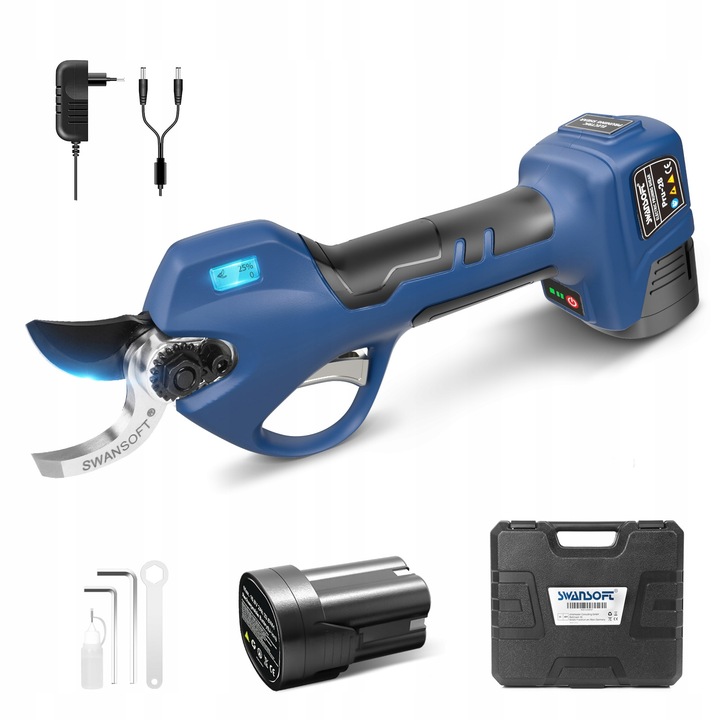 SWANSOFT Sekator Elektryczny, 850W 16,8V 2Ah, Sekator Sadowniczy PRU28