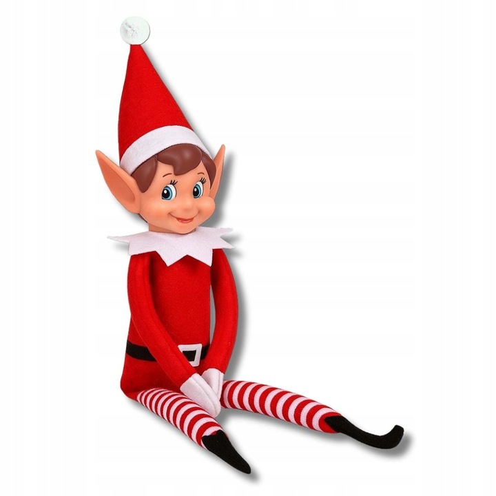 ELF ŚWIĄTECZNY ADWENTOWY FIGURKA ELFA SKRZAT ŚWIĘTA PSOTNIK Z DRUTAMI 40 CM