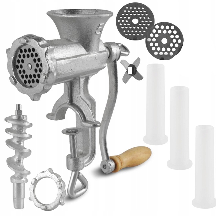 Maszynka ręczna DO mielenia mięsa żeliwna lejki sitka nadziewarka NR 5