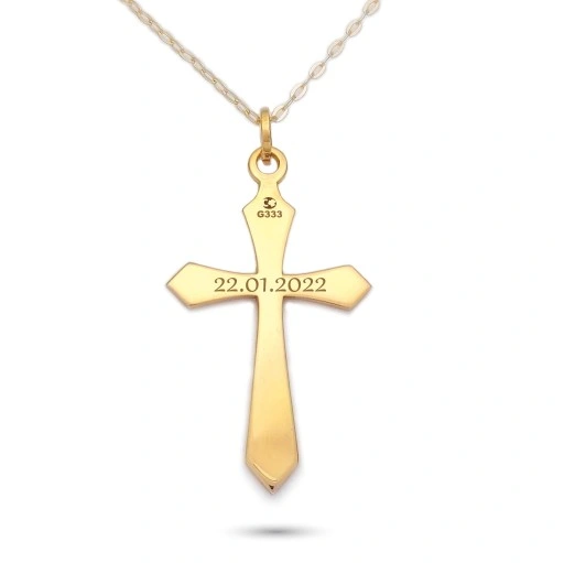 ZŁOTY KRZYŻYK ŁAŃCUSZEK 333 NA KOMUNIĘ CHRZEST