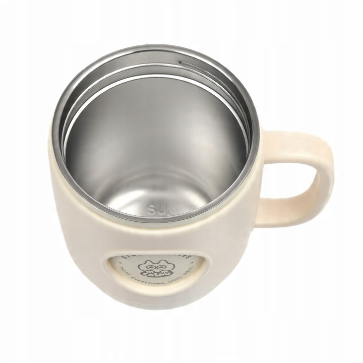 Kubek termiczny termos ze słomką ustnikiem Casno 450 ml