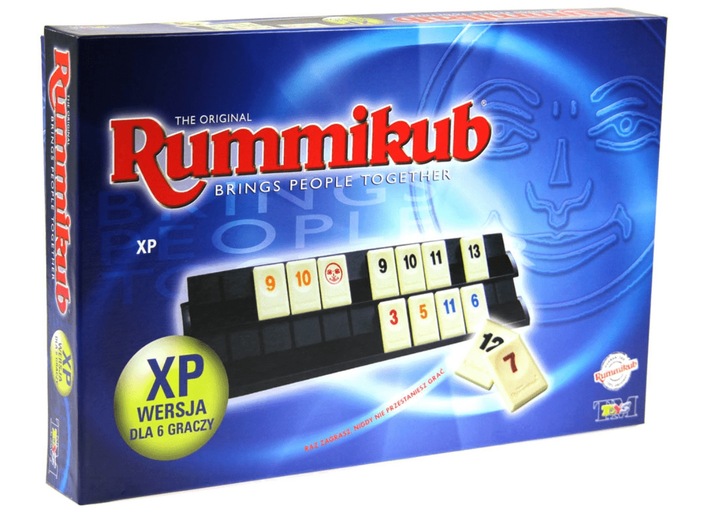 Gra Rummikub wersja XP liczbowa dla całej rodziny od 2 do 6 graczy