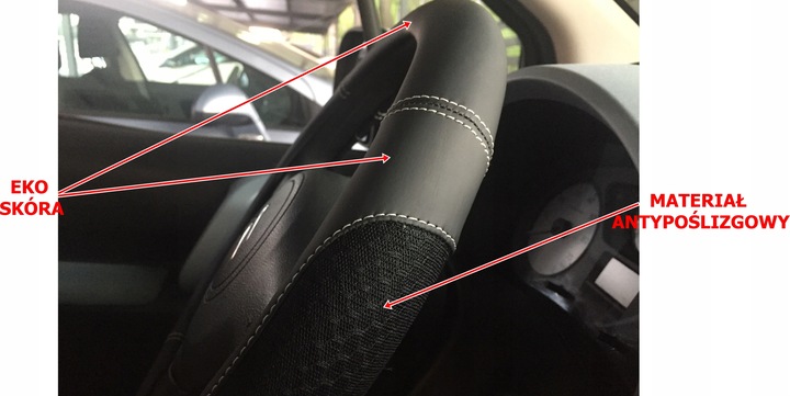 VW Passat B5 B6 B7 Golf 4 5 6 7 Tiguan Touran skóra materiał na kierownice