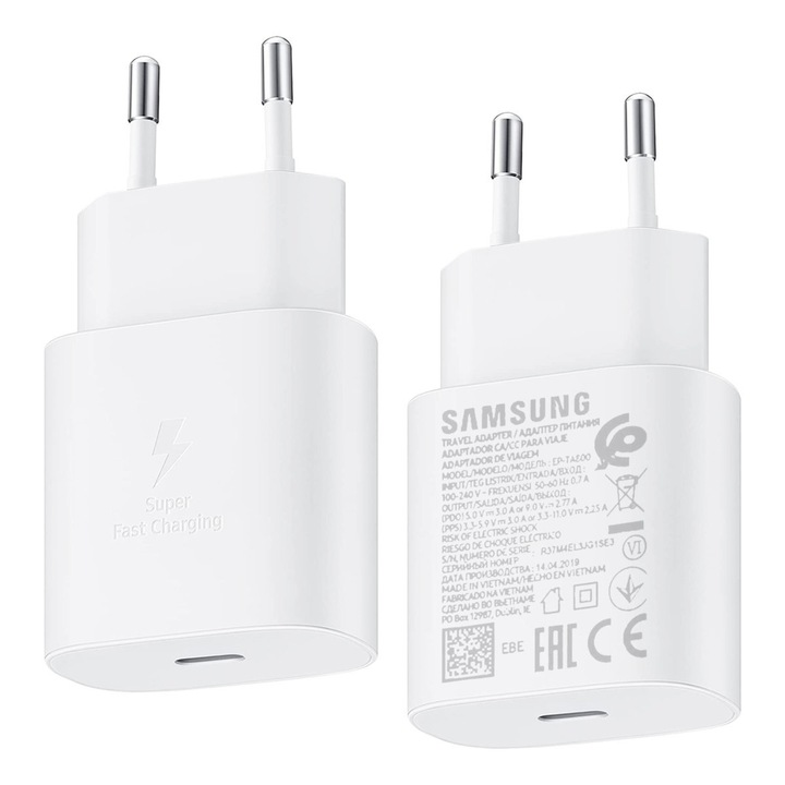 Adapter Sieciowy Ładowarka do Samsung 25W USB 3.1 typ C EP-TA800
