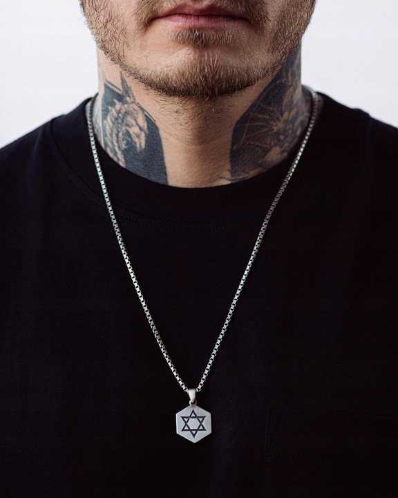 Srebrny wisiorek GWIAZDA DAWIDA