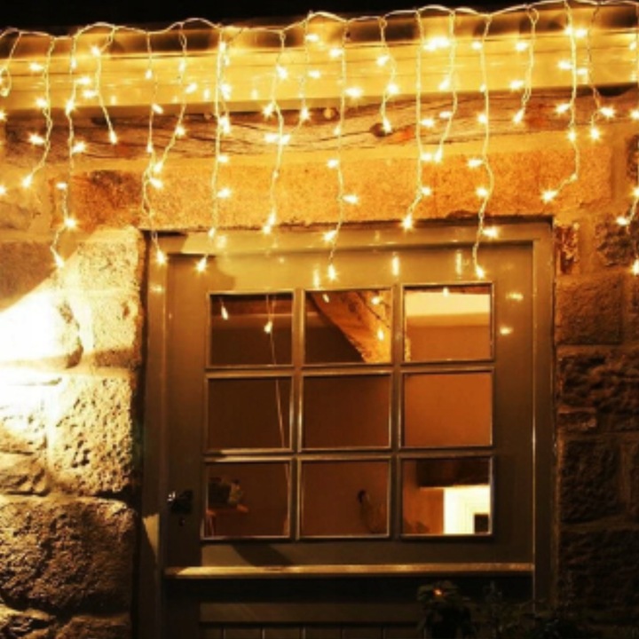 GIRLANDA LED ŚWIĄTECZNA 5M 150 LAMPEK KURTYNA DO DOMU WNĘTRZA NA ZEWNĄTRZ