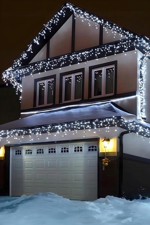 LAMPKI SOPLE ZEWNĘTRZNE CHOINKOWE 500 LED ŚWIATEŁKA ŚWIĄTECZNE +FLASH 22.5M