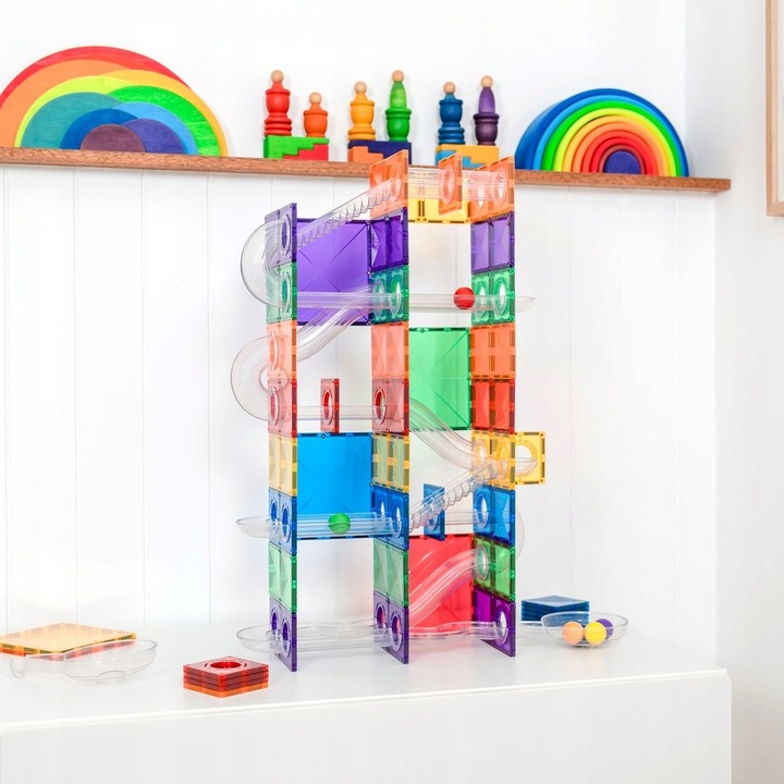 CONNETIX: Super Kulodrom duży 134 el. klocki magnetyczne konstrukcyjne tor