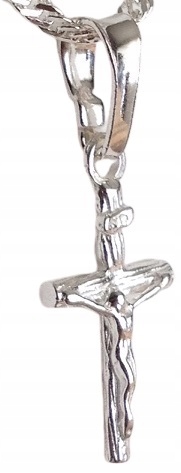 Łańcuszek Srebrny Pancerka + Krzyżyk SREBRNY Komplet (na PREZENT / KOMUNIA)