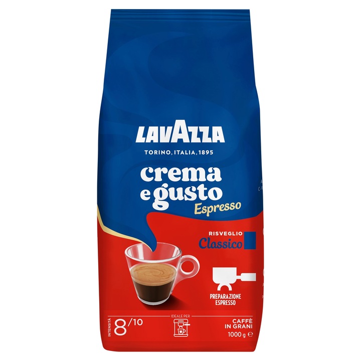 Kawa ziarnista Espresso Crema e Gusto Classico 1kg 1000g broda coffee