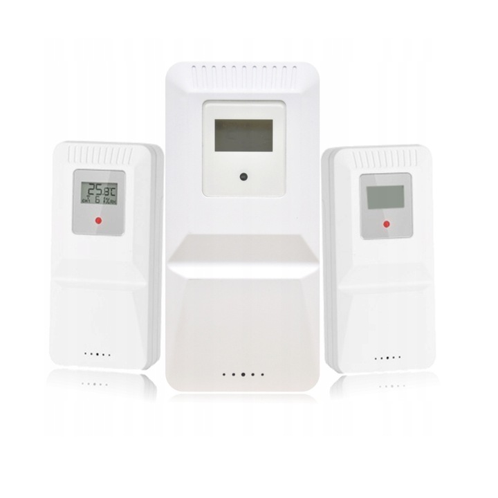 STACJA POGODY WiFi 3 CZUJNIKI UV hPa TEMP WILGOTNOŚĆ FAZY KSIĘŻYCA BUDZIK