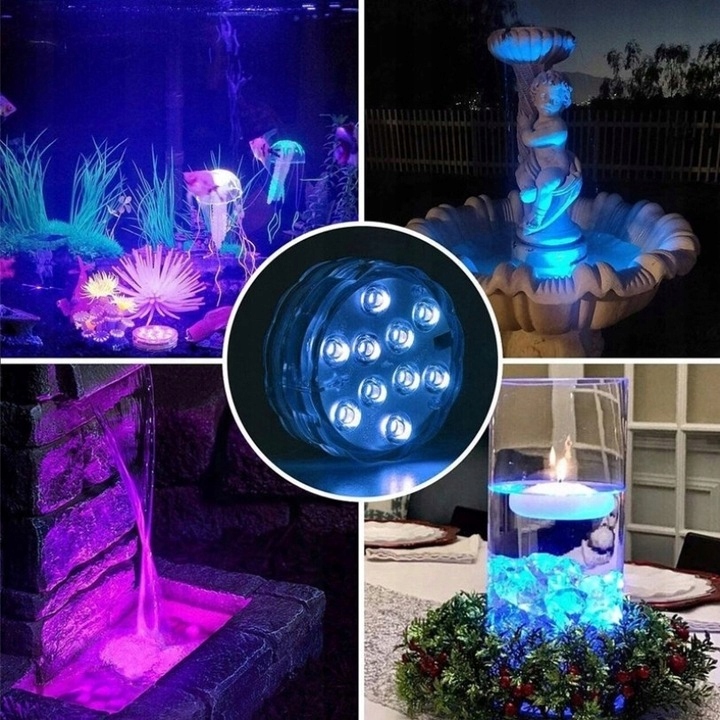 4x OŚWIETLENIE BASENU PODWODNE BASENOWE LAMPKA LED RGB Z PILOT