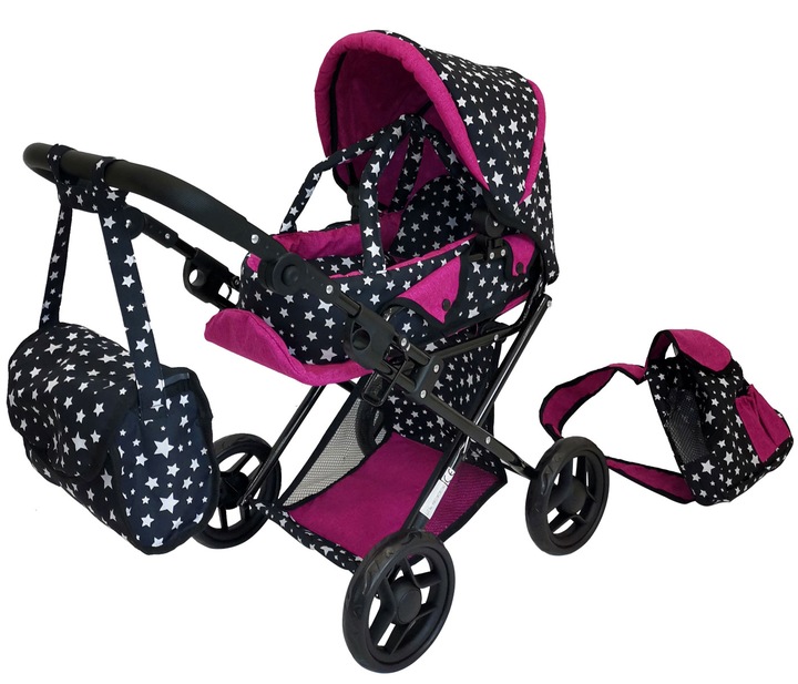 WÓZEK DLA LALEK NOSIDŁO TORBA POŚCIEL+BOBAS ŚPIEWA
