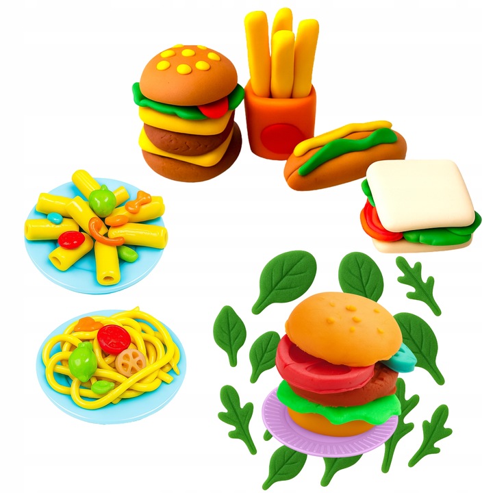 Ciastolina makaron maszynka ciasto masa plastyczna zestaw kreatywny 18w1