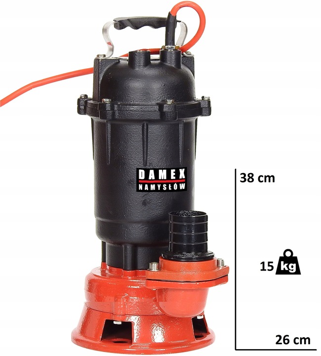 POMPA P3000 DO WODY BRUDNEJ CZYSTEJ SZAMBA ROZDRABNIACZ 100%MIEDŹ ŻELIWNA
