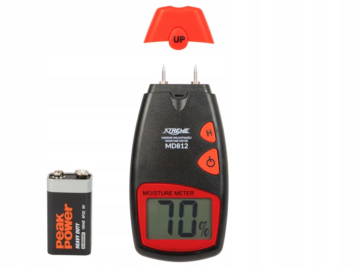 MIERNIK WILGOCI WILGOTNOŚCI WILGOTNOŚCIOMIERZ DREWNA DRZEWA 9V ZESTAW