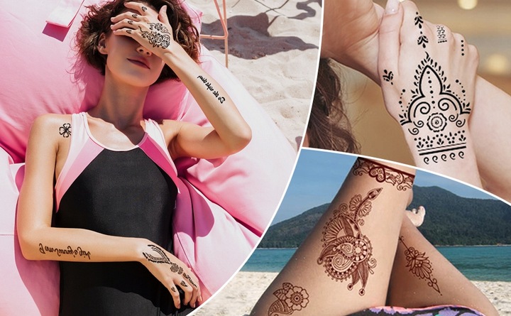 TATUAŻE BROKATOWE SZBLONY PAKIET SZABLONÓW 258szt