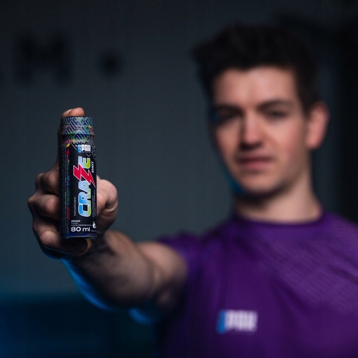 Przedtreningówka SHOT CRAZE Ultra Mocna Kofeina Beta-Alanina Tauryna Siła