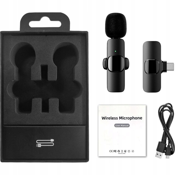 Bezprzewodowy mikrofon krawatowy Apexel do iPhone