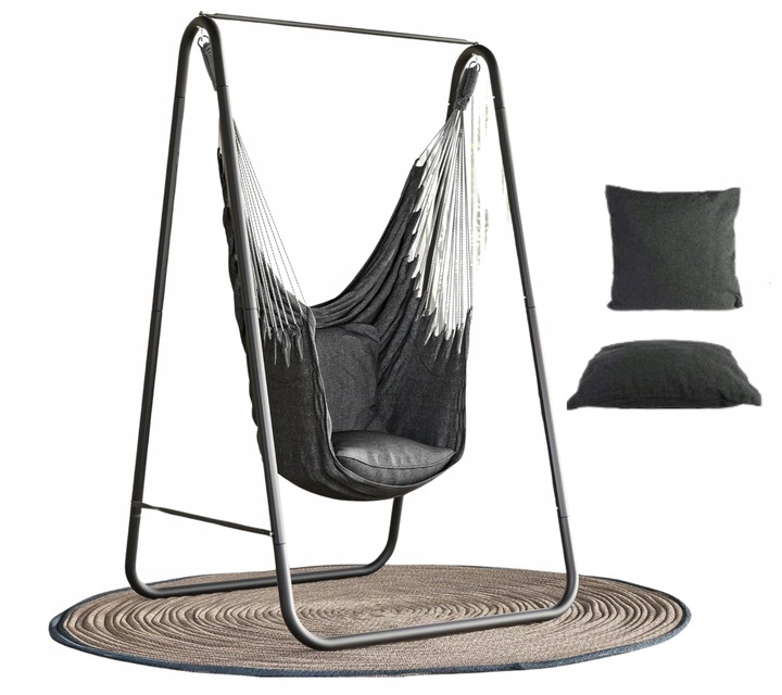 Fotel wiszący wolnostojący do150kg kokon stelaż huśtawka STOJAK na huśtawk