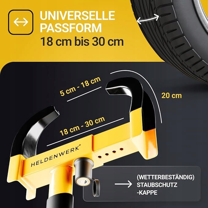 Blokada koła samochodu przyczepy motocykla