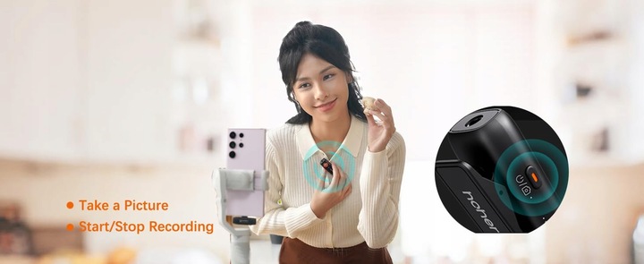 Mikrofon bezprzewodowy Hohem Lavalier Mic-01 (1 TX + 1 RX) Czarny Lightning