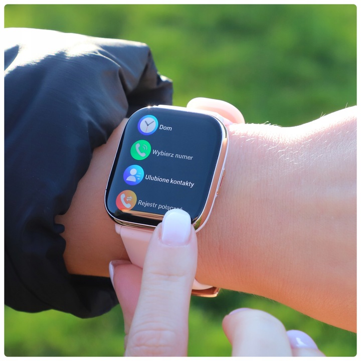 SMARTWATCH DAMSKI POLSKIE MENU ROZMOWY PULS CIŚNIENIE SPORT AMOLED 4 PASKI