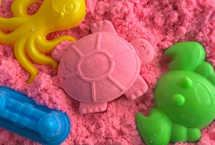 ZESTAW PIASEK KINETYCZNY 2kg + BASEN PIASKOWNICA FOREMKI SZPATUŁKI WALIZKA