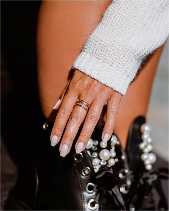 Pierścionek damski REGULOWANY PANCERKA szeroki