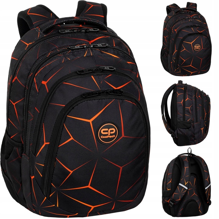 COOLPACK PLECAK SZKOLNY MŁODZIEŻOWY CZARNY 3D