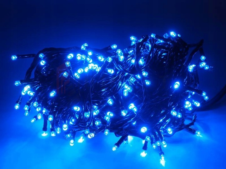 LAMPKI CHOINKOWE 1000 LED NIEBIESKI STAŁE + FLASH ZEWNĘTRZNE