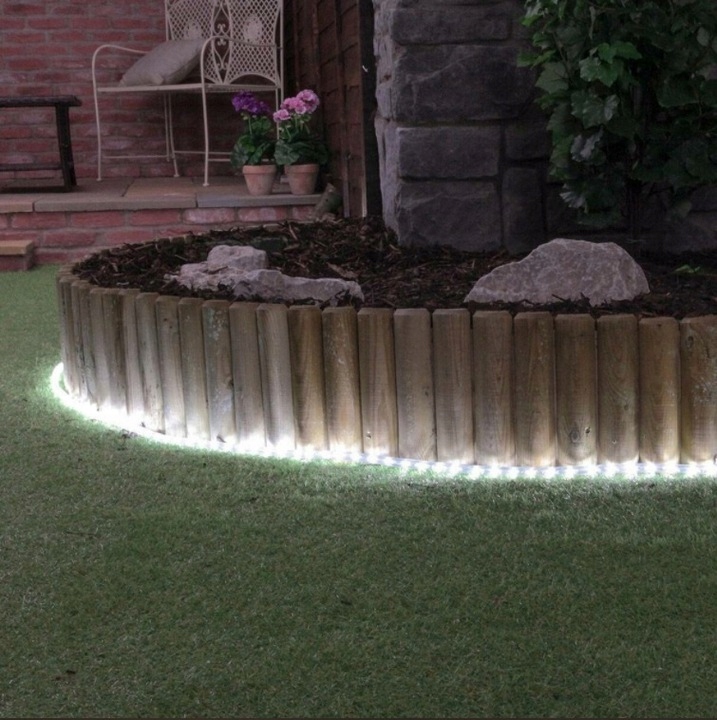 WĄŻ Świetlny 50m LED LAMPKI CHOINKOWE BIAŁY ZIMNY