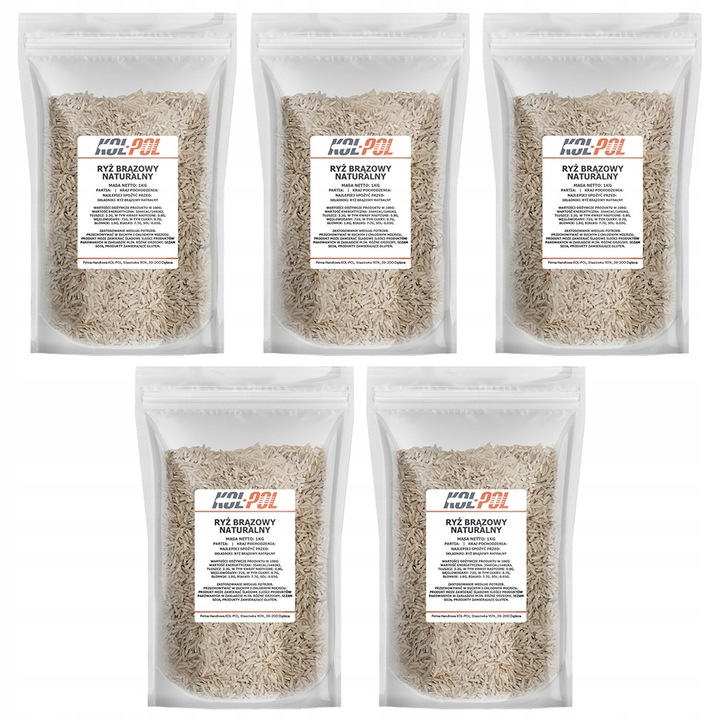 RYŻ BRĄZOWY 5kg Naturalny wysoka jakość | Kol-Pol