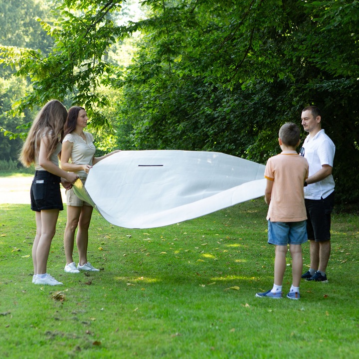 KOC PIKNIKOWY PLAŻOWY Z IZOLACJĄ ALU METEOR DUŻY XL 175x200 ALU 3 warstwy