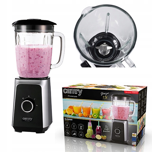 Blender kielichowy Camry CR 4077 max 1000 W srebrny/szary