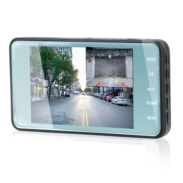 WIDEOREJESTRATOR JAZDY DOTYKOWY PRZÓD TYŁ MENU PL