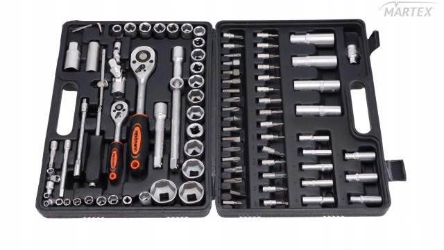 ZESTAW NARZĘDZI KLUCZY NASADOWYCH NASADKI I BITY 94 EL. 1/2" 1/4" 10-32