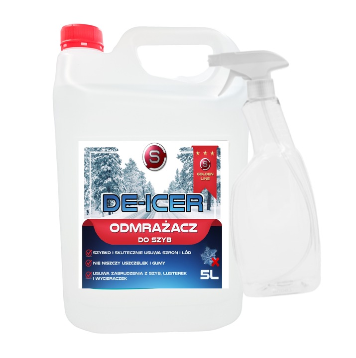 ODMRAŻACZ DO SZYB Mocny 5L + Butelka 750ml z atomizerem