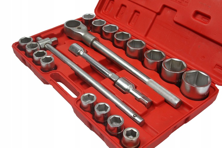 KLUCZE NASADOWE 21PCS 3/4" 19-50mm 6-kąt