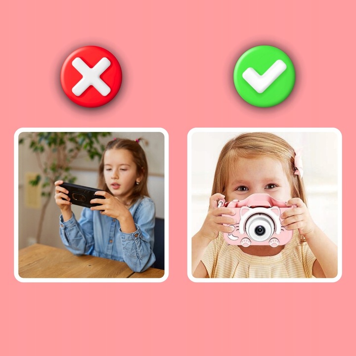 APARAT CYFROWY DLA DZIECI KOTEK Z KARTĄ PAMIĘCI FOTGRAFICZNY + GRATIS