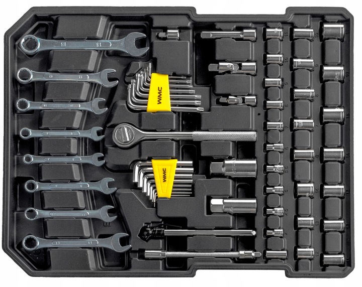 WALIZKA NARZĘDZIOWA ZESTAW NARZĘDZI 186 ELEMENTÓW BITY NASADKI MŁOTEK NÓŻ