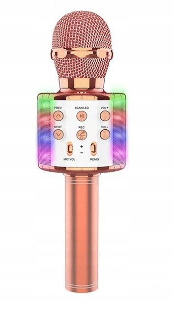 MIKROFON BEZPRZEWODOWY KARAOKE BLUETOOTH KOLORY