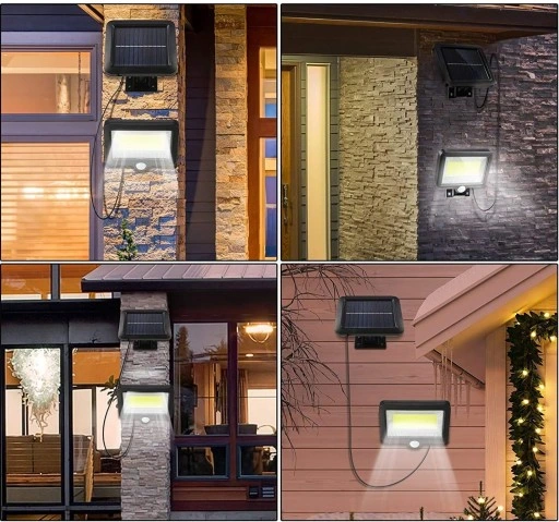 LAMPA SOLARNA COB 100 LED PANEL SOLARNY CZUJNIK RUCHU ZMIERZCHU PILOT