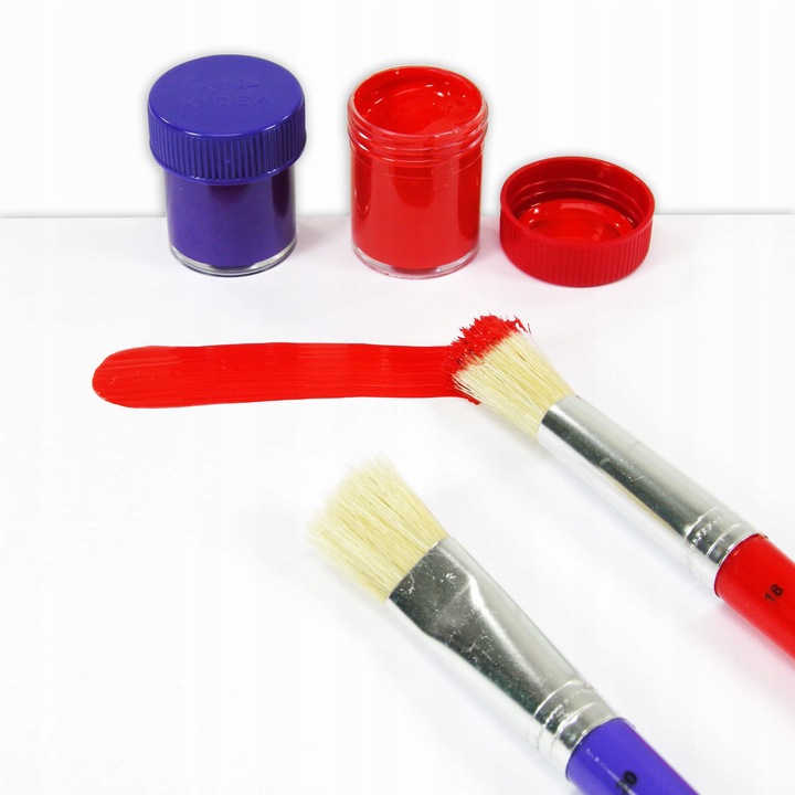 Farby plakatowe szkolne KIDEA 12 kolorów intensywnych 20ml