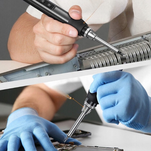 Zestaw precyzyjna lutownica cyfrowa Fnirsi HS-01 65W + groty 6 szt