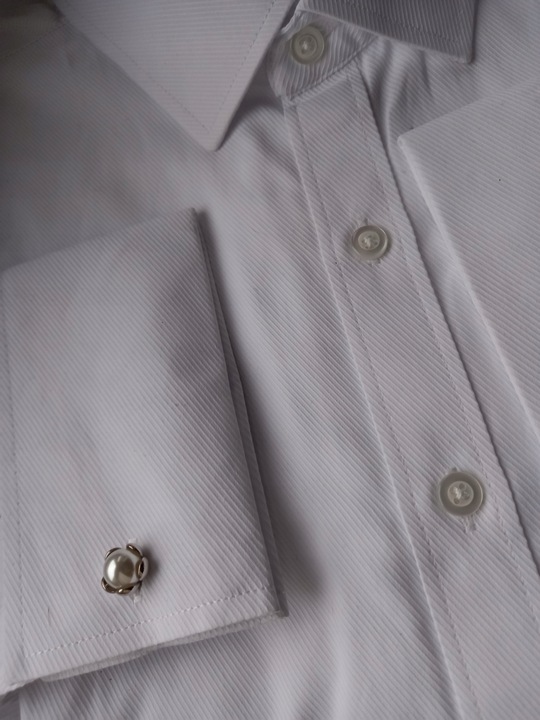 Srebrne spinki do mankietów Exciting z Perłą