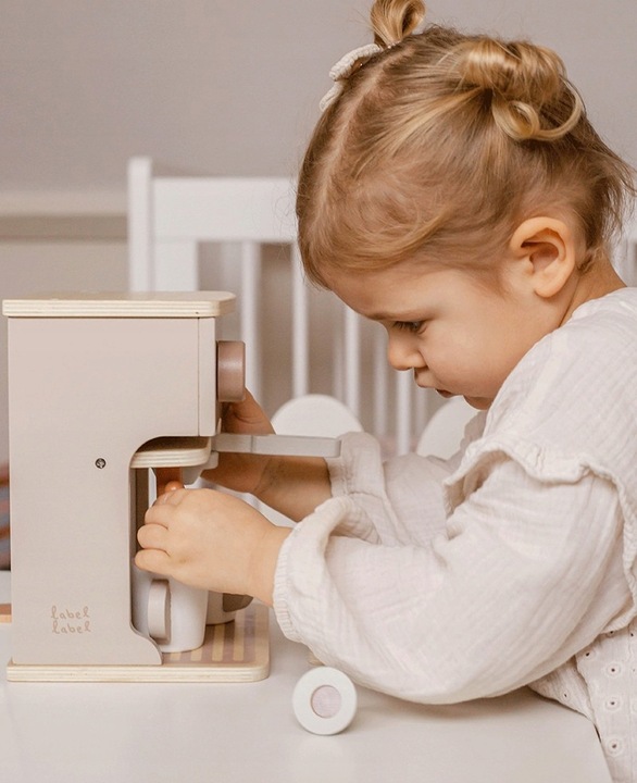 EKSPRES DO KAWY DREWNIANY + AKCESORIA LABEL LABEL