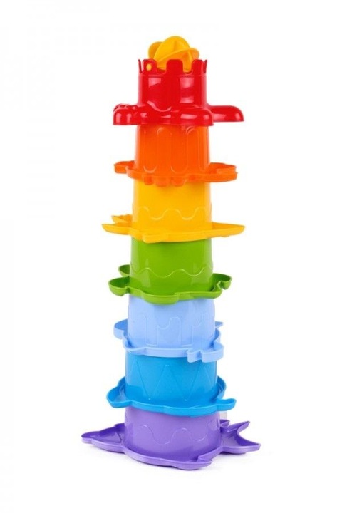 PIRAMIDA ZESTAW DO KĄPIELI DO PIASKU FOREMKI ZWIERZĘTA MORSKIE KOLORY