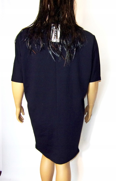 KARKO sukienka granatowa tuba plus size 50/52